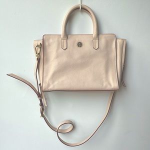 Tory Burch Zipper Top Shoulder Tote Handbag.